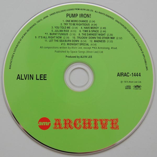 CD, Lee, Alvin - Pump Iron
