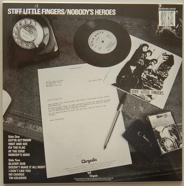 Back cover, Stiff Little Fingers - Nobody's Heroes