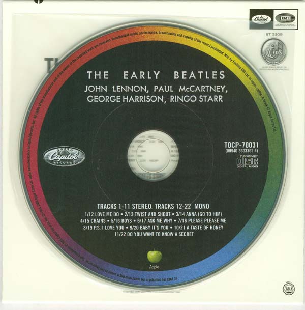 CD (on top of back cover), Beatles (The) - The Early Beatles