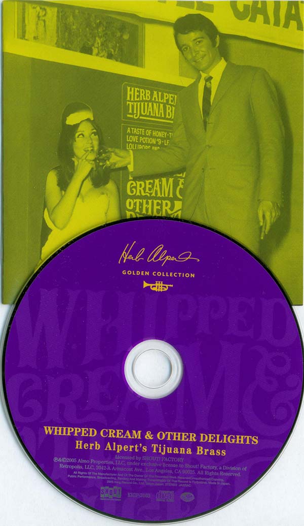 CD and front cover of booklet, Alpert, Herb (and the Tijuana Brass) - Whipped Cream & Other Delights (+2)