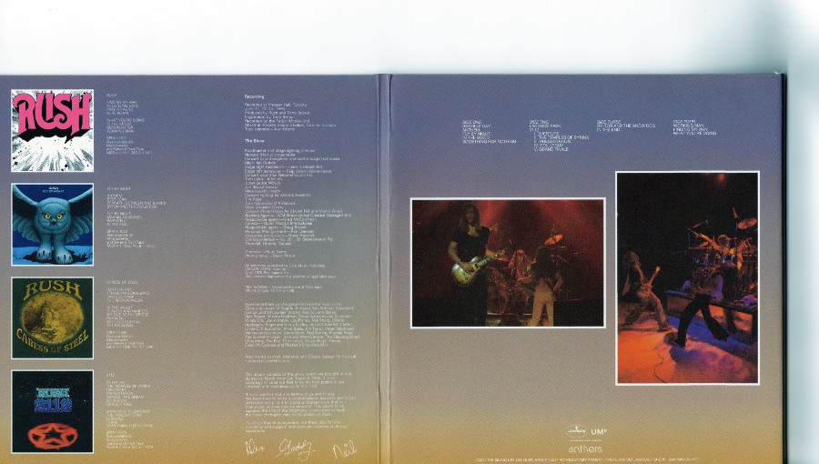 Outside triple gatefold middle part and last part, Rush - Sector 1