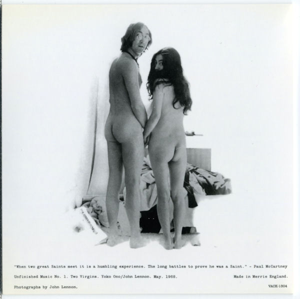Back of Nude Sleeve, Lennon, John + Yoko Ono - Two Virgins - Unfinished Music No.1