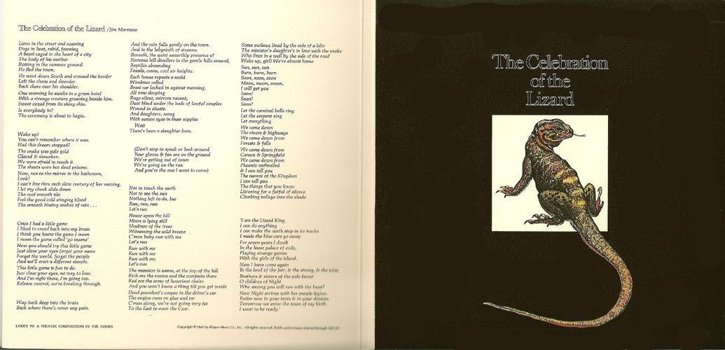 Gatefold inside view, Doors (The) - Waiting For The Sun +5